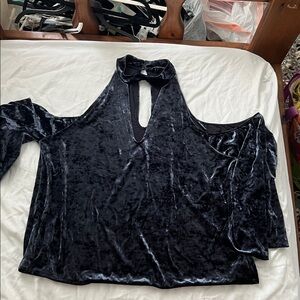 American Eagle Outfitters Midnight Velvet Blouse